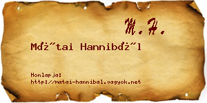 Mátai Hannibál névjegykártya